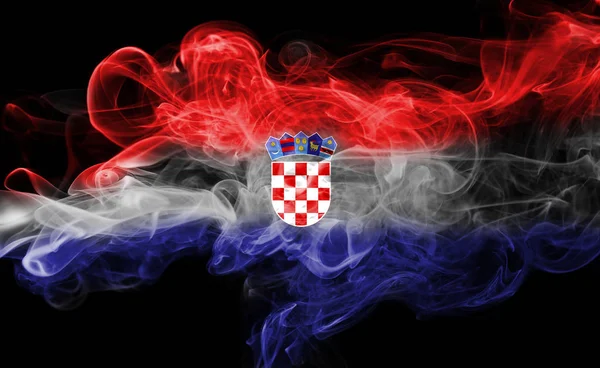 Croacia bandera humo —  Fotos de Stock