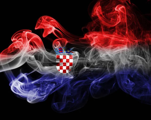 Croacia bandera humo —  Fotos de Stock