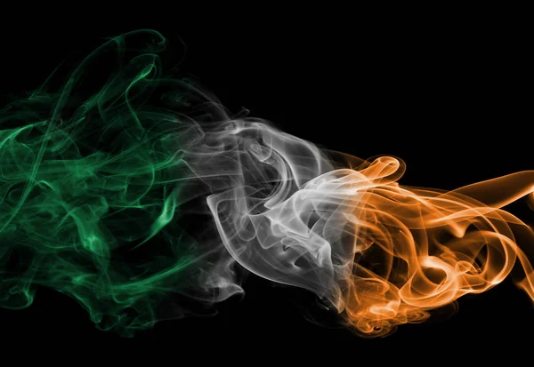 Ireland flag smoke — Stock Photo, Image