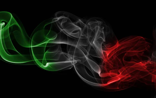 Itálie vlajka kouř — Stock fotografie