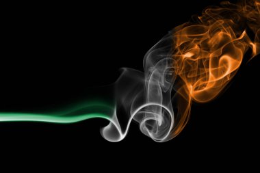 İrlanda bayrağı duman