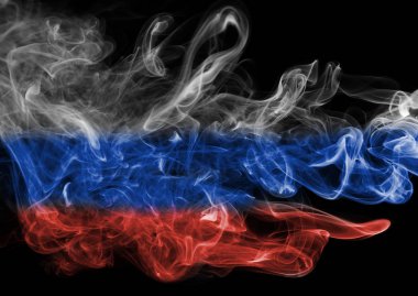 Rusya bayrağı duman