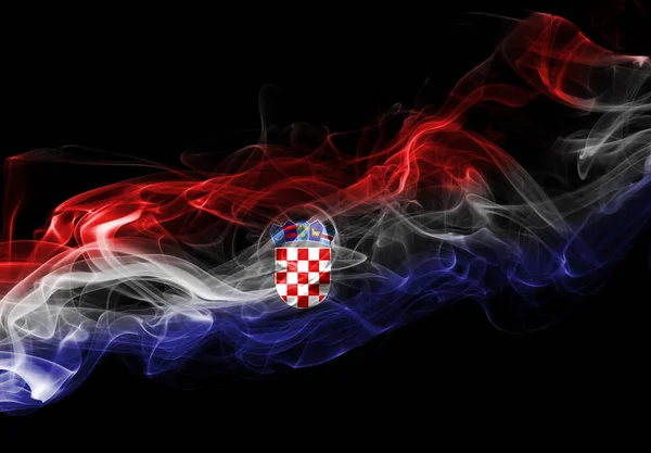 Croacia bandera humo —  Fotos de Stock