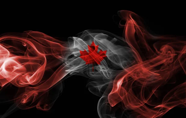 Canada flag smoke — Stock Photo, Image