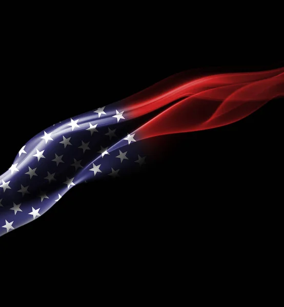 Estados Unidos bandeira fumaça — Fotografia de Stock