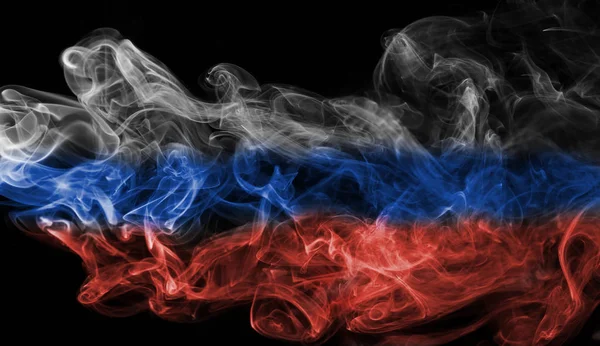 Rusia bandera humo — Foto de Stock