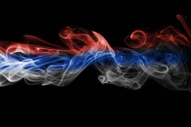 Sırbistan bayrağı duman