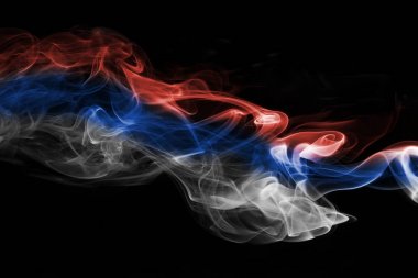 Sırbistan bayrağı duman