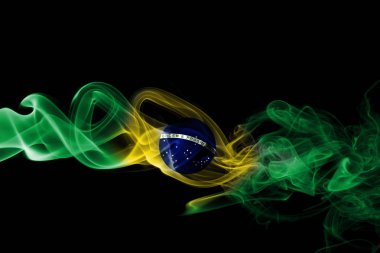 Brezilya bayrağı duman
