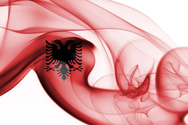 Albania bandera de humo —  Fotos de Stock