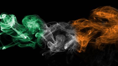 İrlanda bayrağı duman