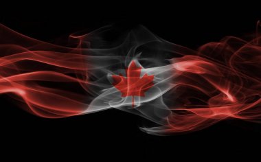 Kanada bayrağı duman