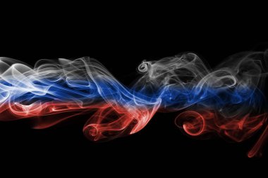 Rusya bayrağı duman