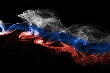 Rusya bayrağı duman