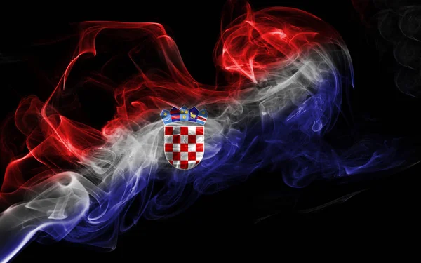 Kroatien flagga rök — Stockfoto