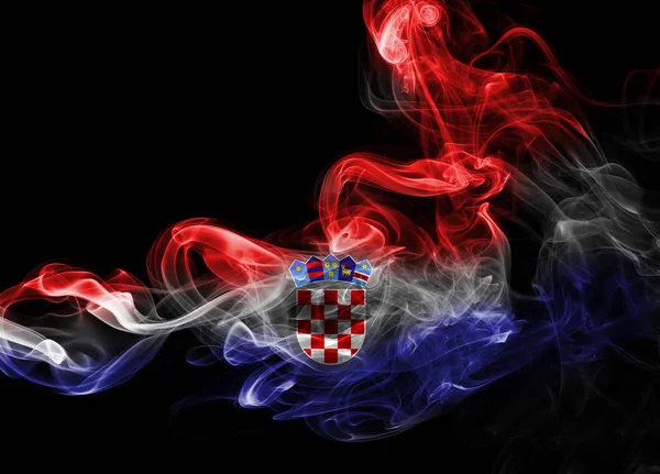 Croacia bandera humo —  Fotos de Stock