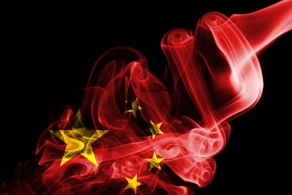 中国国旗の煙 — ストック写真