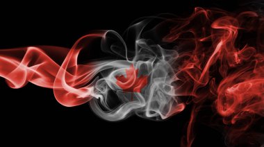 Kanada bayrağı duman