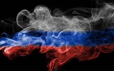 Rusya bayrağı duman