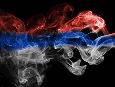 Rusya bayrağı duman