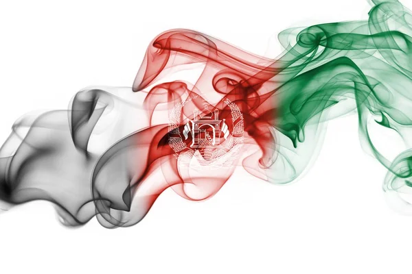 Afghanistan smoke flag — Stock Photo, Image