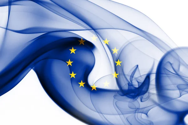 EU zászló füst — Stock Fotó