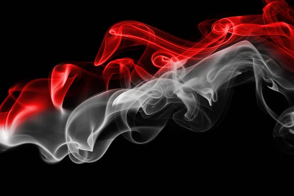 Vlajka Indonésie kouře — Stock fotografie