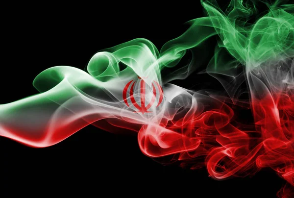 Iran bandiera nazionale del fumo — Foto Stock