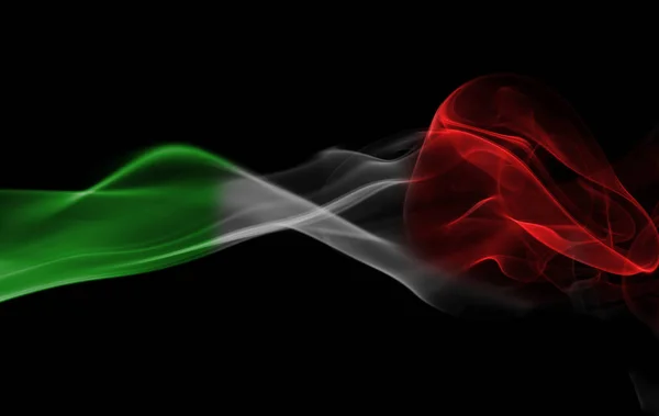 Italie drapeau fumée — Photo