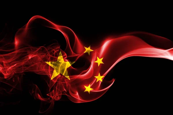 中国国旗の煙 — ストック写真