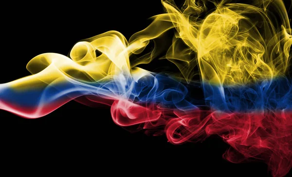 Colombia bandera de humo — Foto de Stock