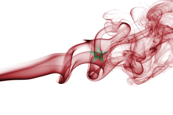 Marocco bandiera di fumo — Foto Stock