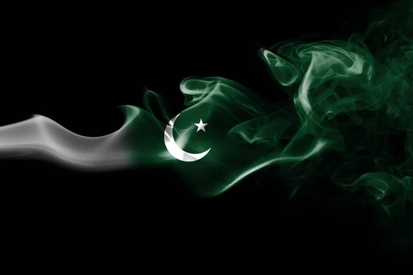 Pakistan bandiera fumogena — Foto Stock