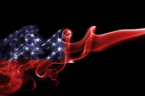 États-Unis drapeau fumée — Photo