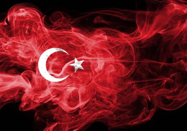 Turquía bandera humo — Foto de Stock