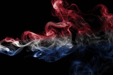 Hollanda bayrağı duman