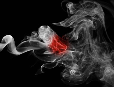 Japonya bayrağı duman