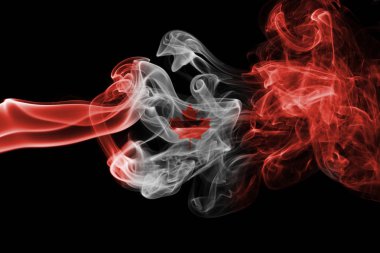 Kanada bayrağı duman