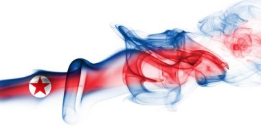 Kore Demokratik Halk Cumhuriyeti Ulusal duman bayrak