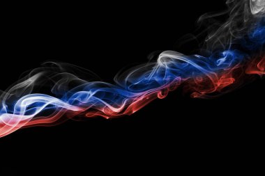 Rusya bayrağı duman