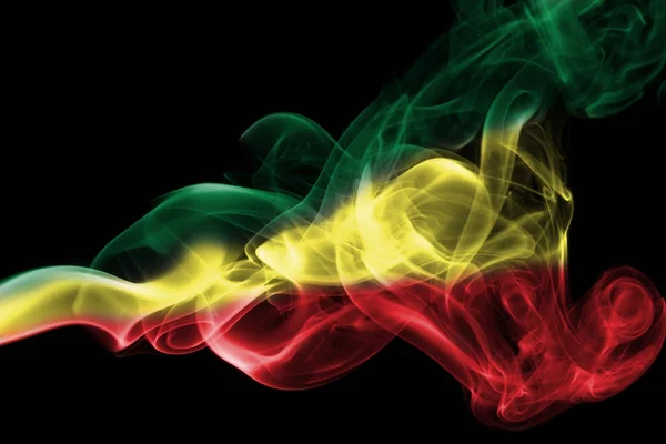 Etiopie státní vlajka kouře — Stock fotografie