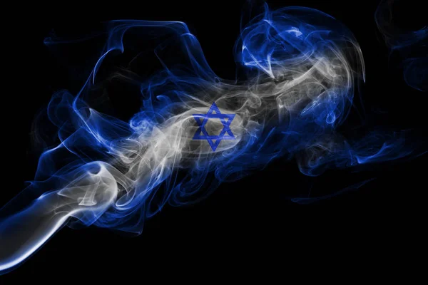 Israël drapeau national de fumée — Photo