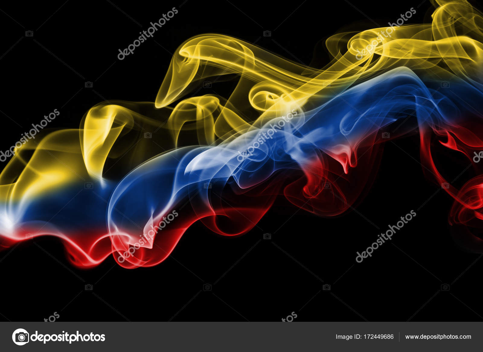 Colombia smoke flag Stock Photo by ©vladem 172449686