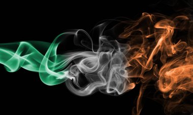 İrlanda bayrağı duman