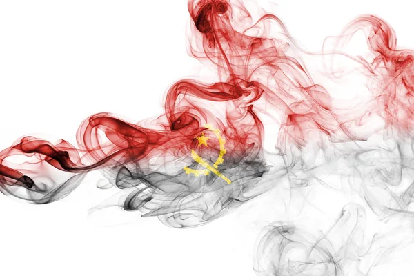 Bandeira de fumo angola — Fotografia de Stock