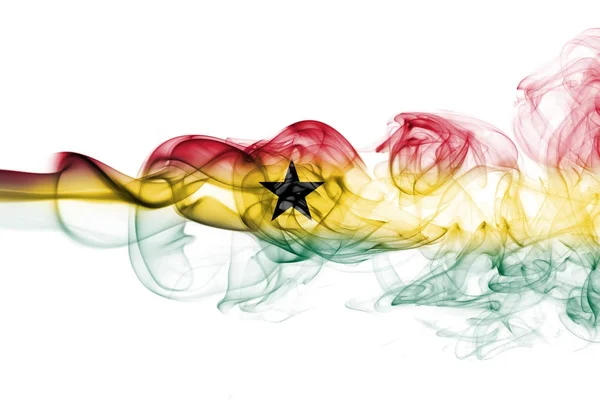 Bandera de humo Ghana —  Fotos de Stock