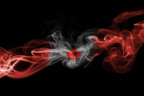 Canada flag smoke — Stock Photo, Image