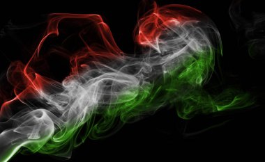 Macaristan bayrağı duman