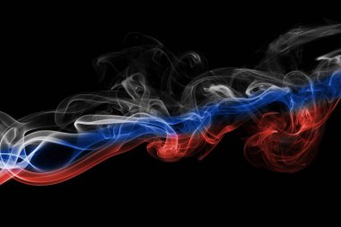 Rusya bayrağı duman