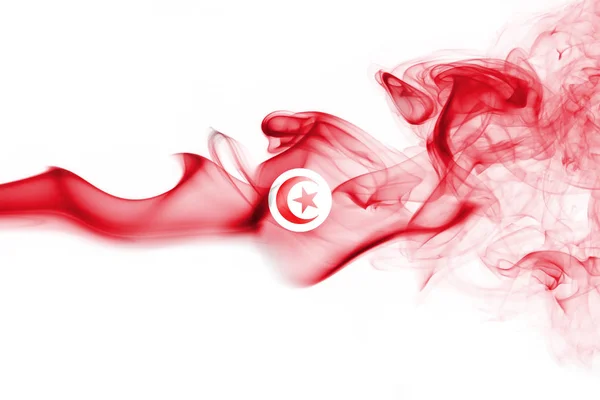 Tunisie drapeau de fumée — Photo